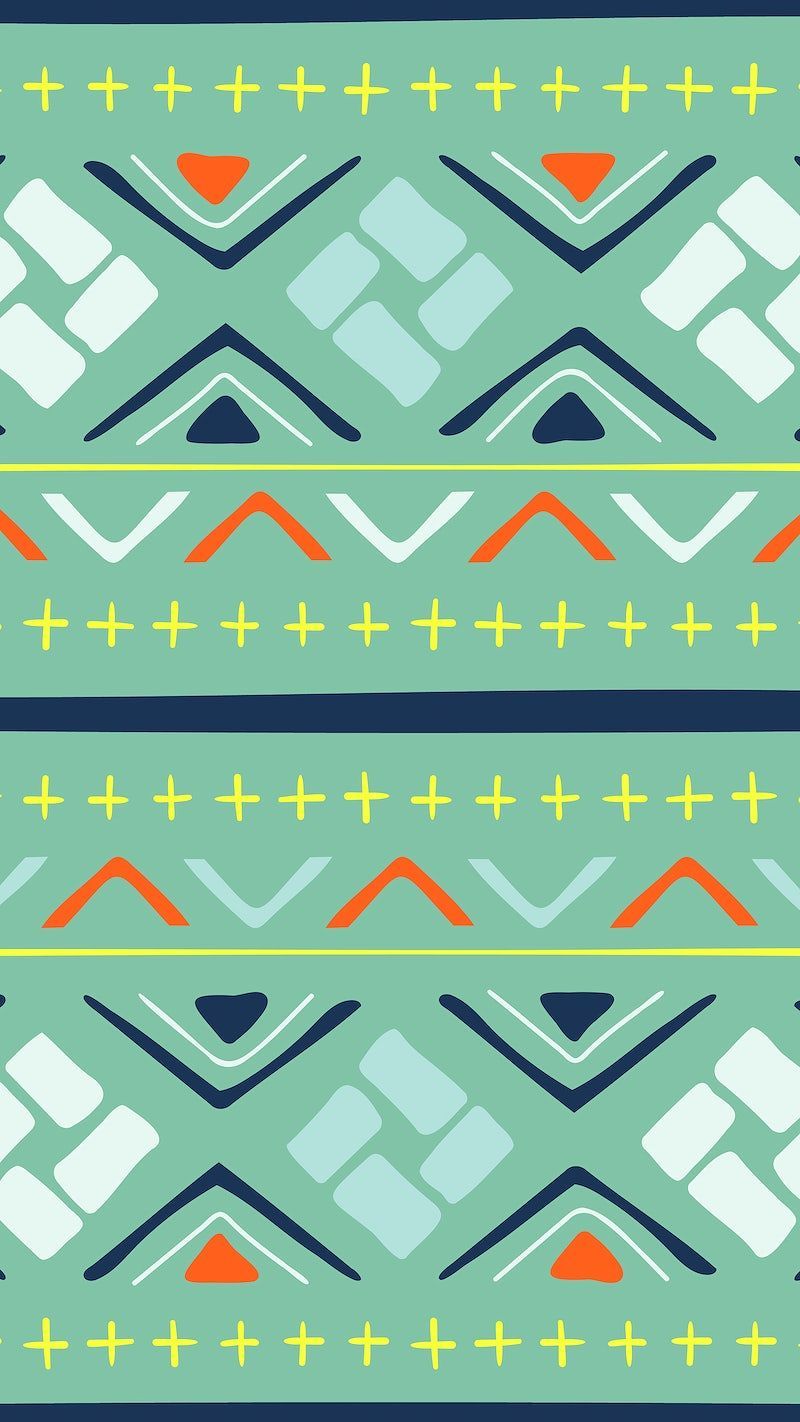 Pattern iPhone wallpaper, aesthetic tribal