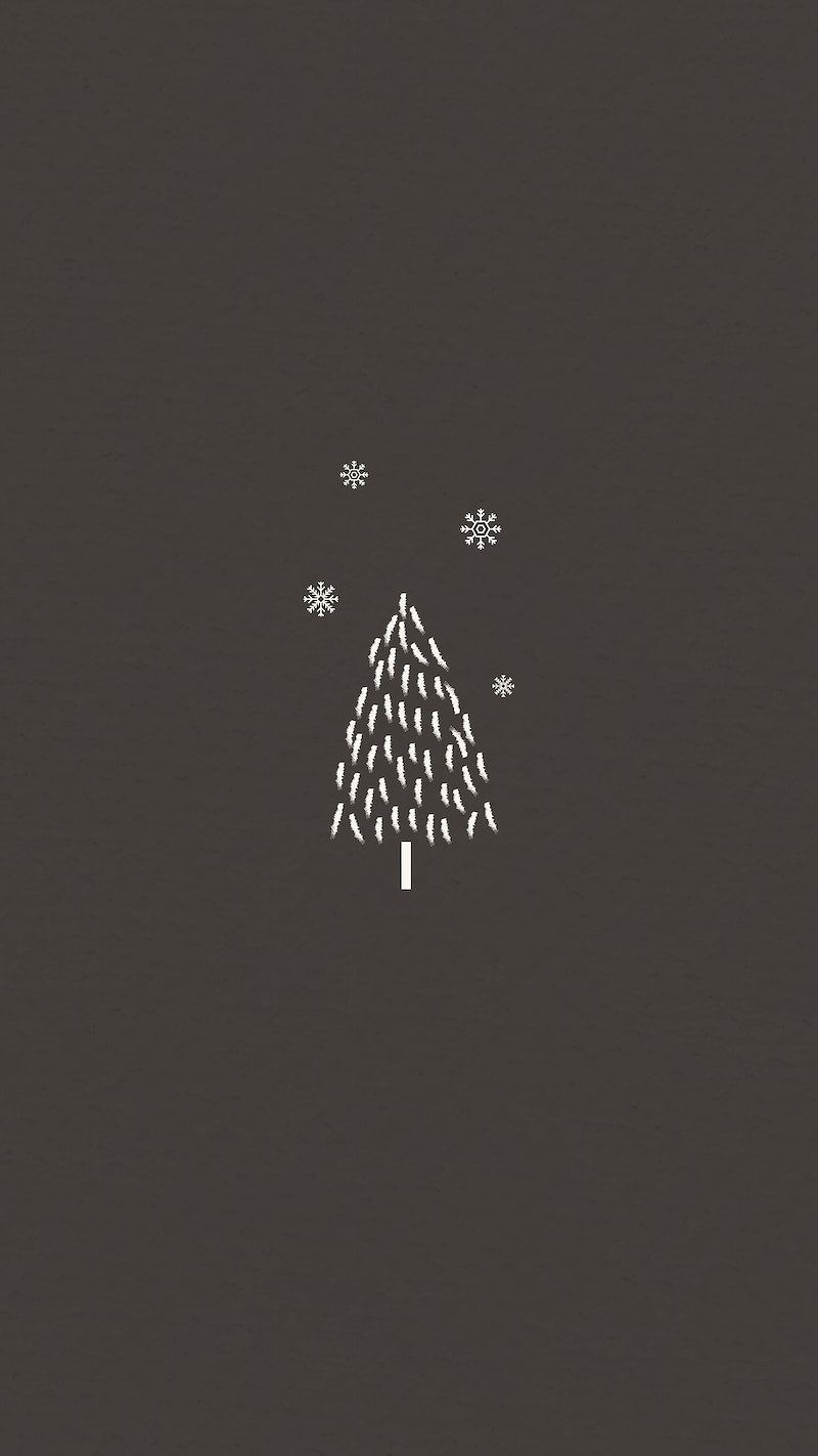 Christmas tree wallpaper for your phone - White Christmas
