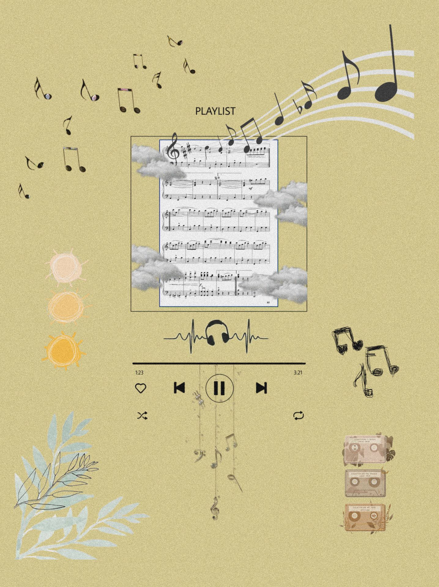 Download Music Aesthetic Digital Art Wallpaper