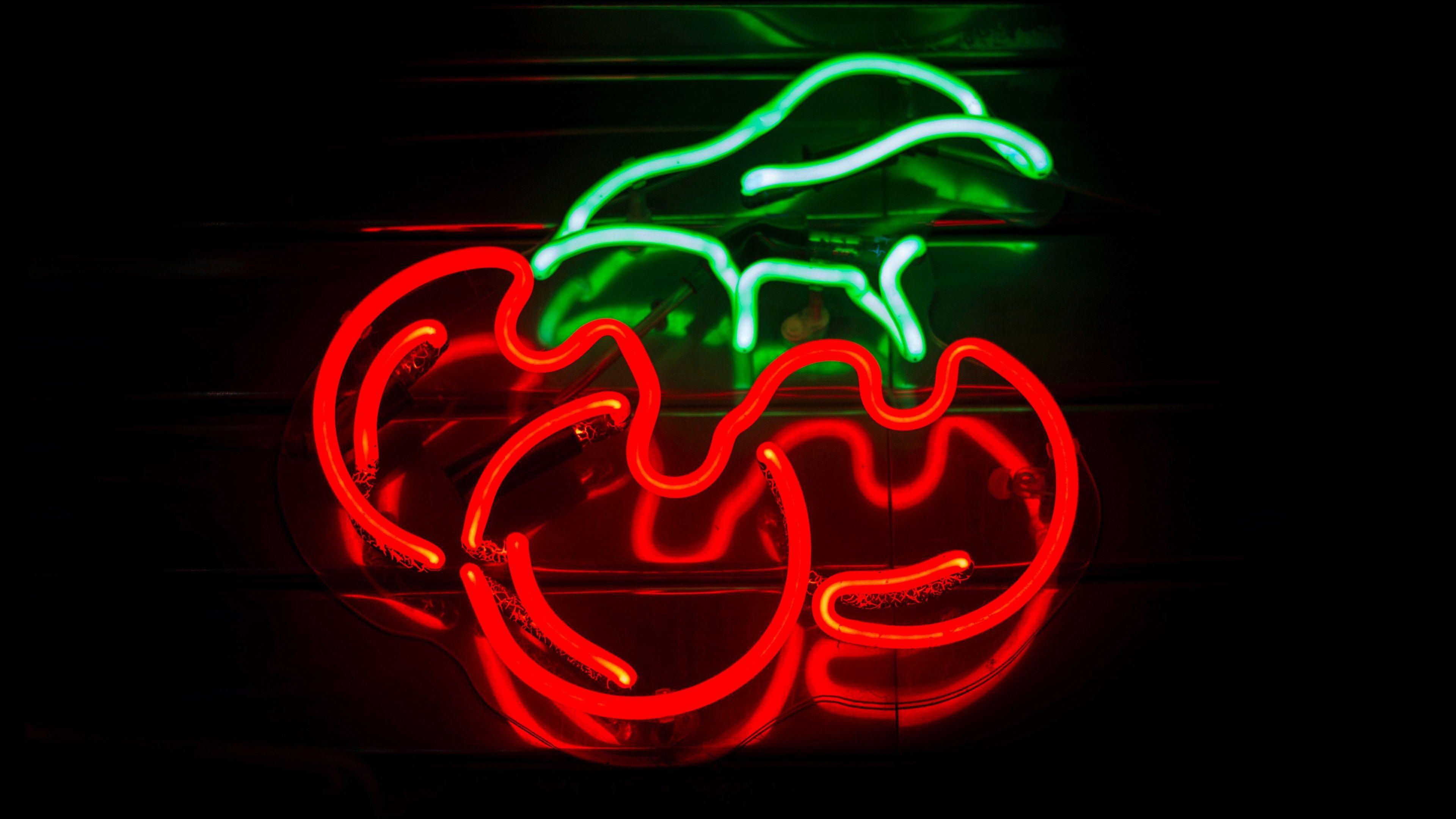 Red Neon Aesthetic HD Wallpaper