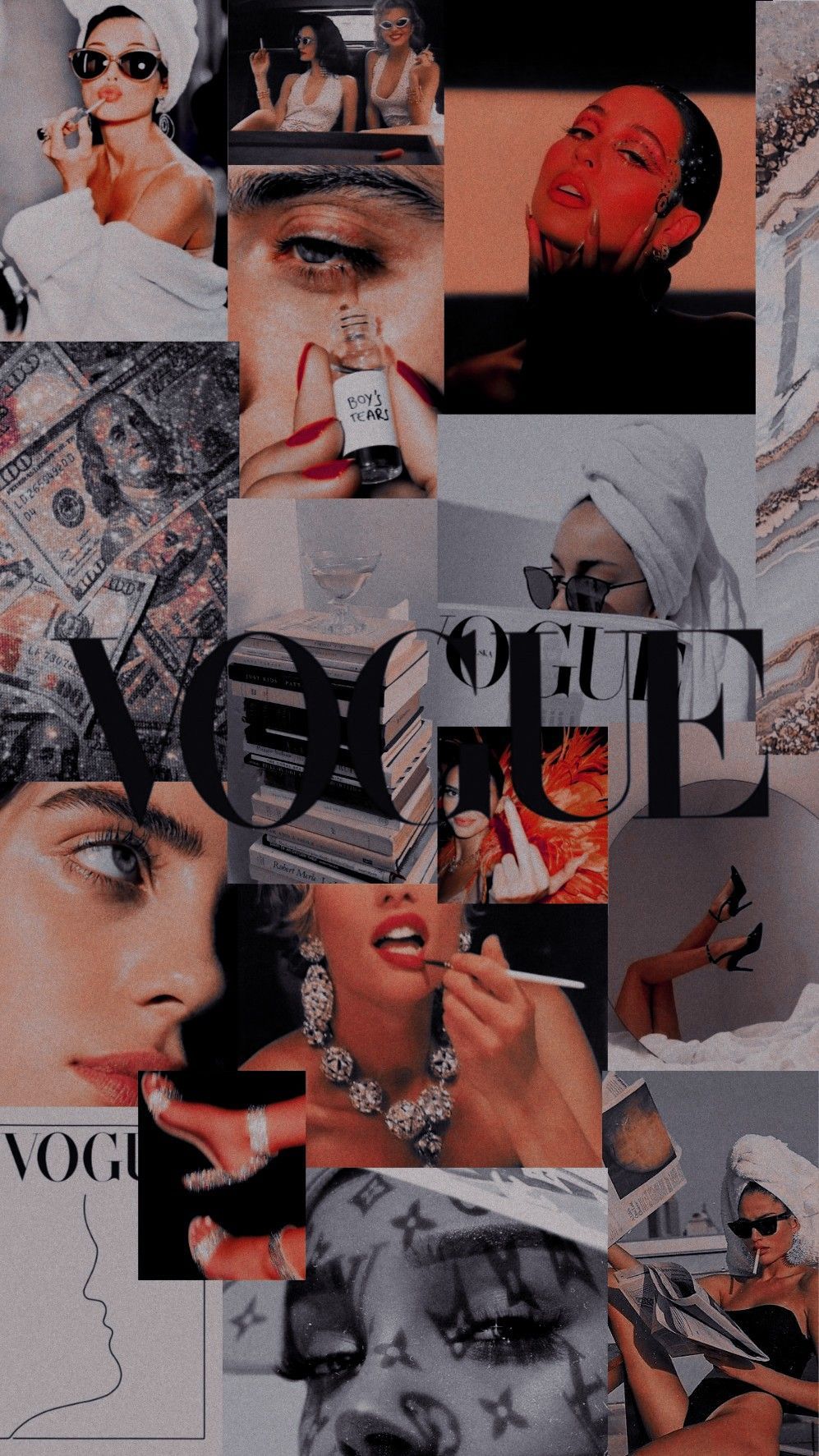 A collage of images of women and the word Vogue - Vogue