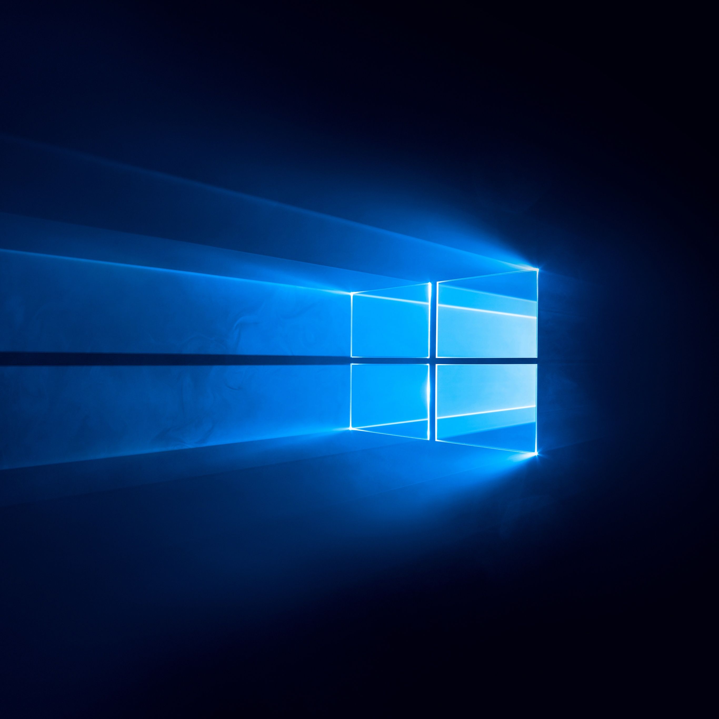 Windows 10 Wallpaper 4K, Dark, Blue background, 5K, 8K