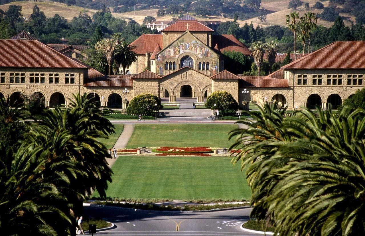 Download Aerial View OF Stanford University Grounds Wallpaper