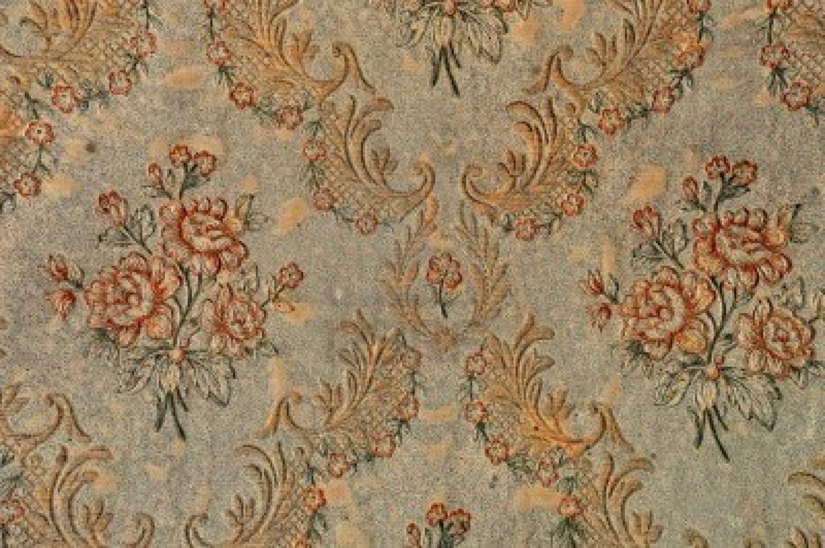 An old wallpaper with a floral pattern - Victorian