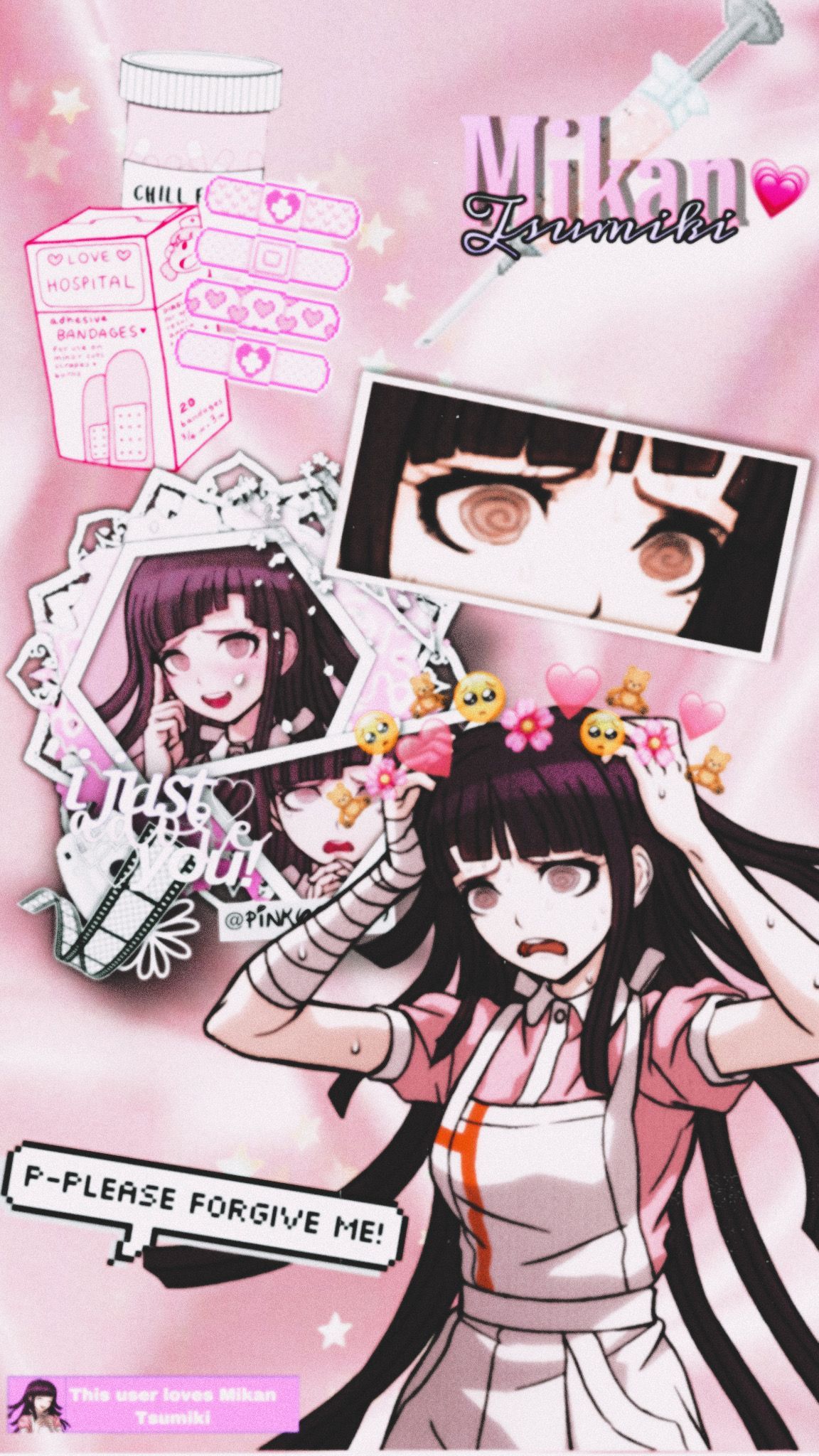 A collage of mikan from Tokyo Ghoul - Danganronpa