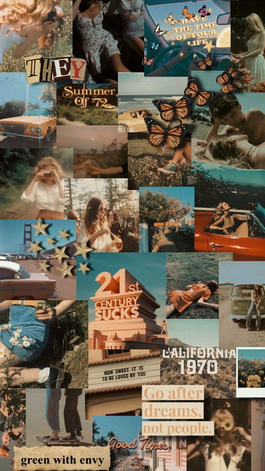 A collage of photos in a 70s aesthetic - Collage