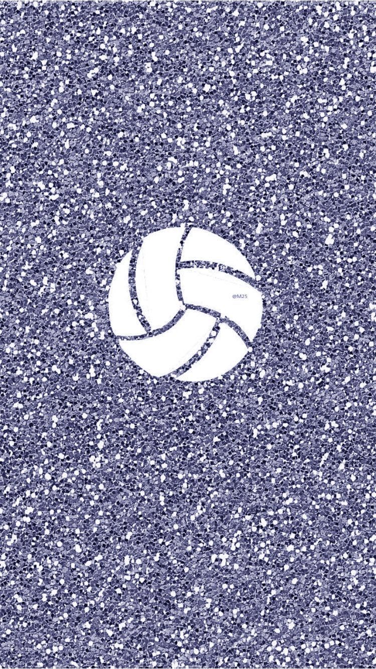 Volleyball wallpaper for phone or desktop. Volleyball background with a glitter effect. - Volleyball