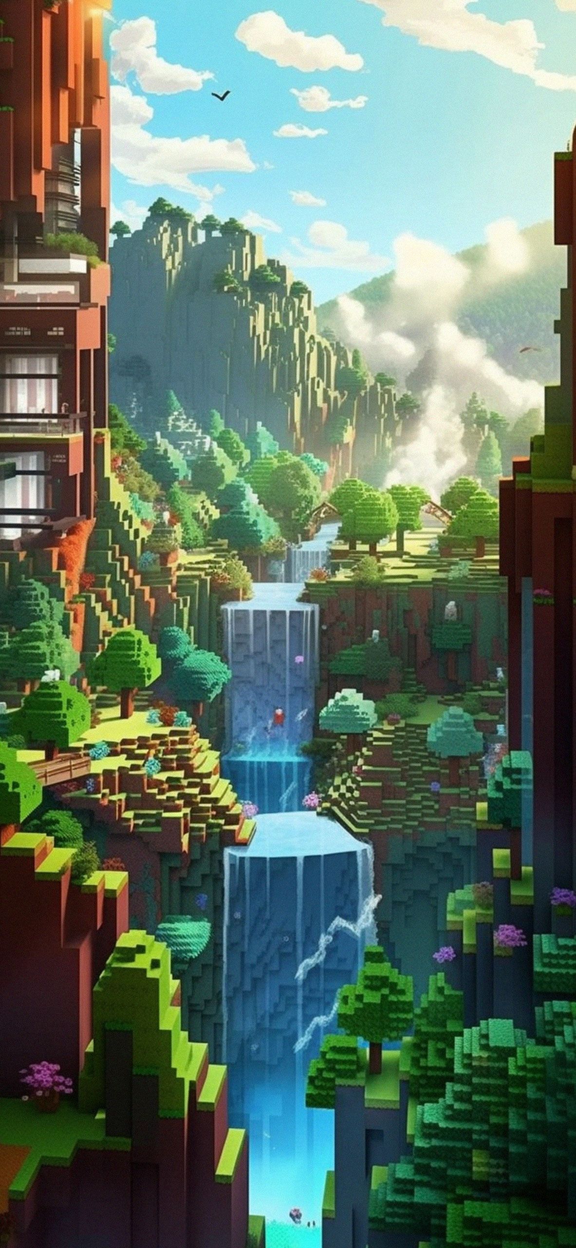 Minecraft Nature Art Wallpaper Video Games Wallpaper