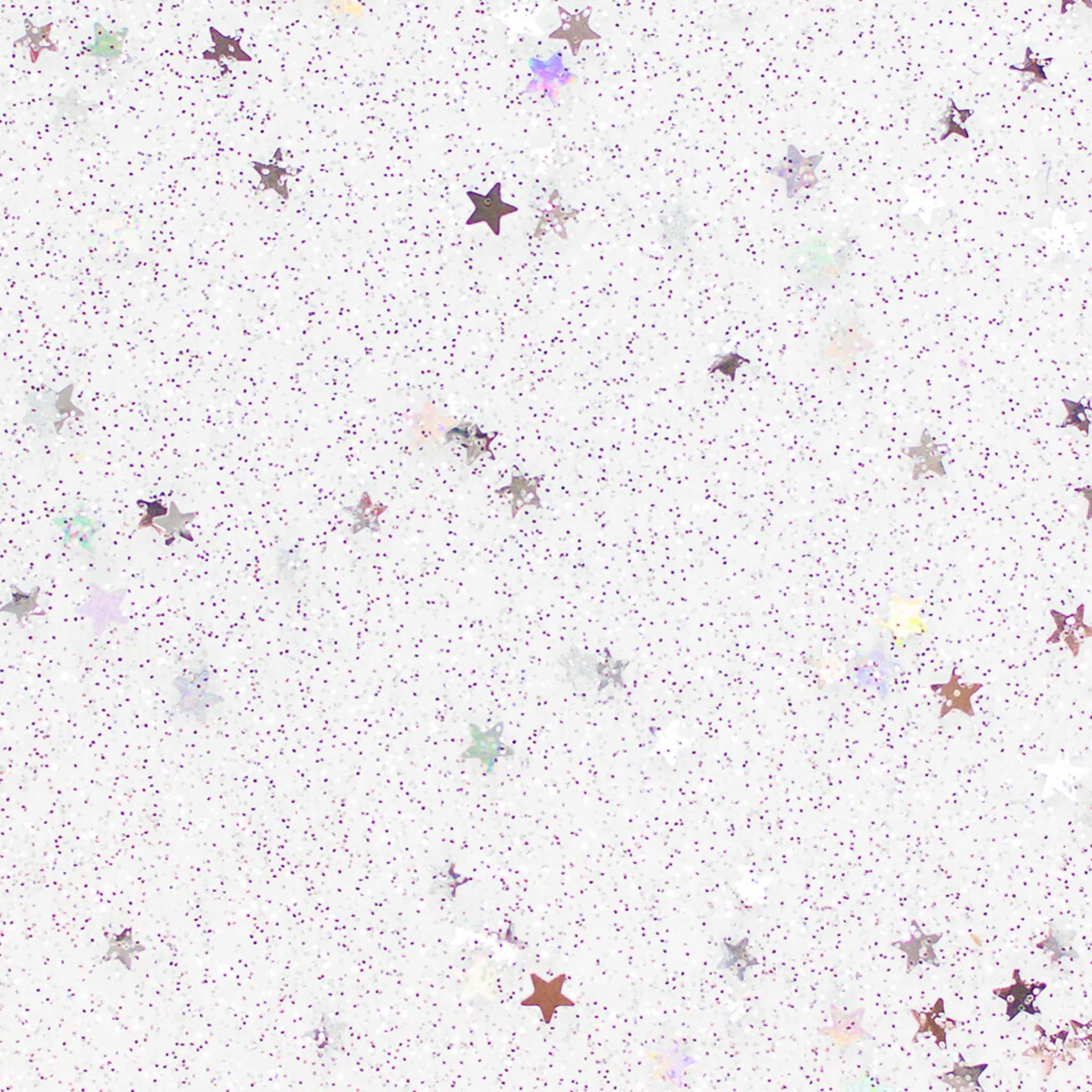 A picture of a white background with small purple stars - Silver