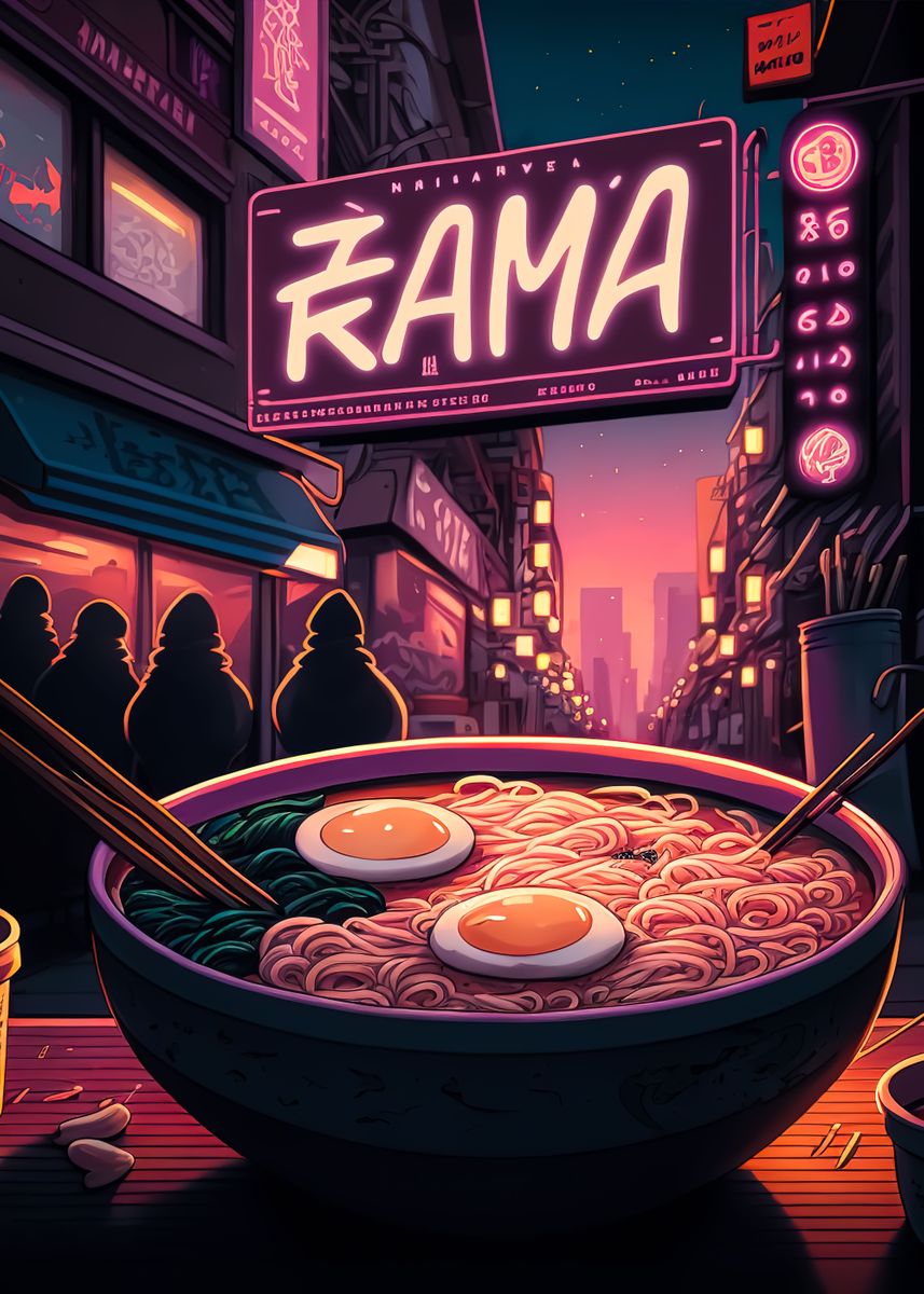 ramen japan neon' Poster