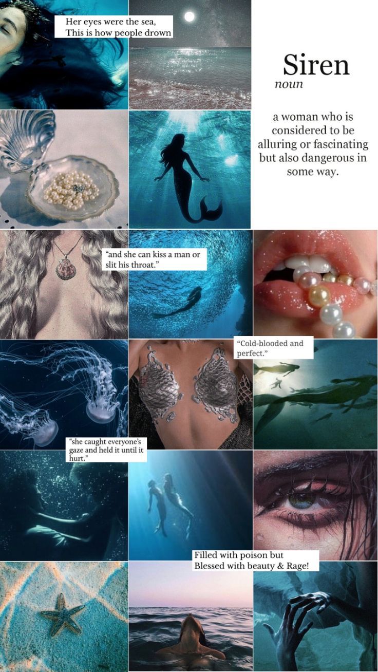 Siren aesthetic wallpaper.. Siren core.. arquétipo archetype. Dark mermaid, Mermaid stories, Mermaid aesthetic sirens