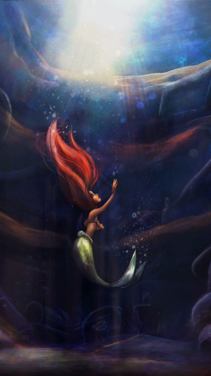 The Little Mermaid wallpaper for iPhone 8, iPhone 8 Plus, iPhone X, iPhone XS, iPhone XS Max, iPhone XR, iPhone SE, and iPad. - Mermaid