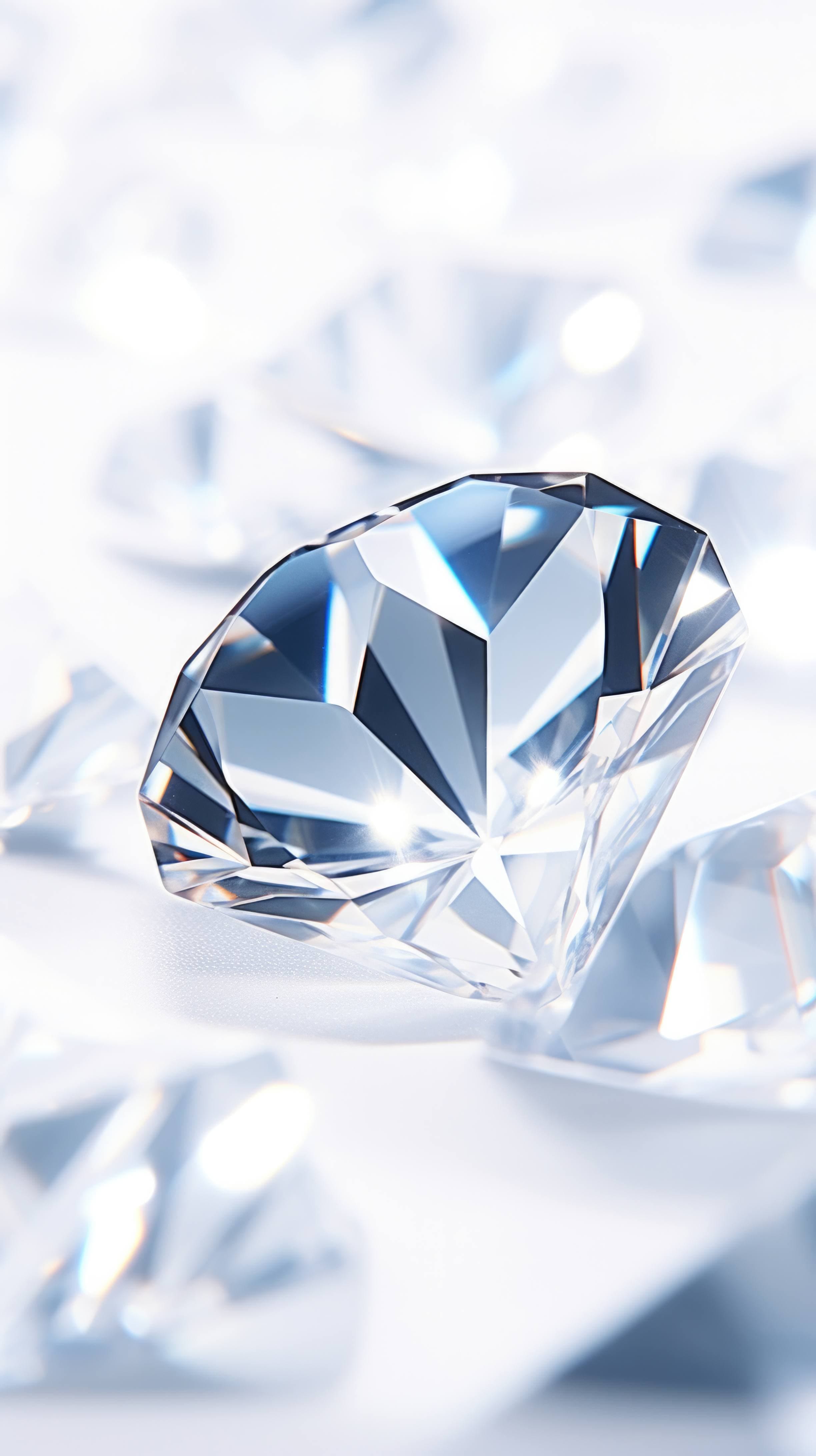 A close up of a diamond on a white background - Diamond