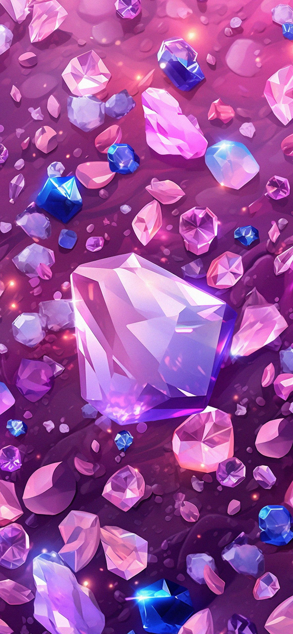 Multicolored Gems Art Wallpaper Crystal Wallpaper