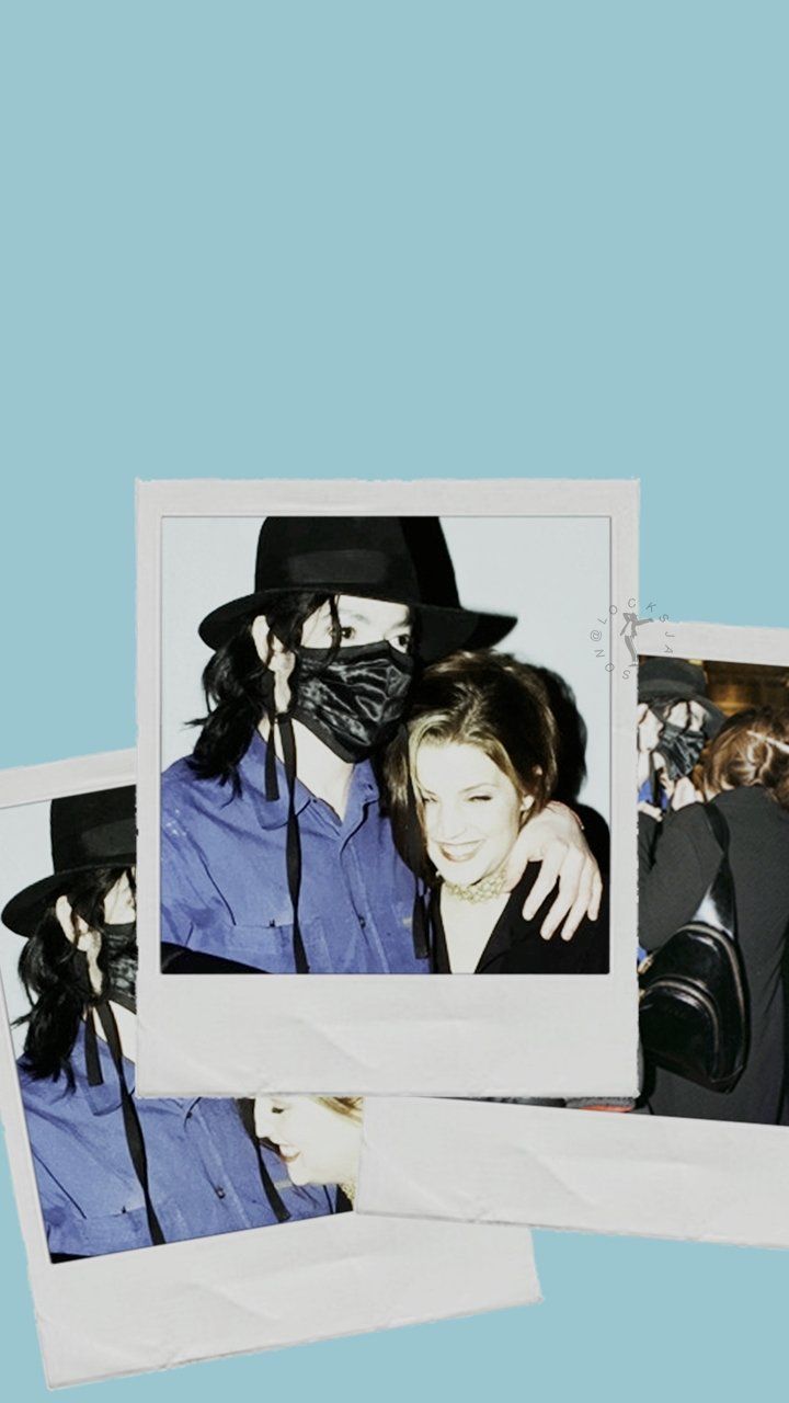 IPhone wallpaper of Michael Jackson and Lisa Marie Presley. - Michael Jackson