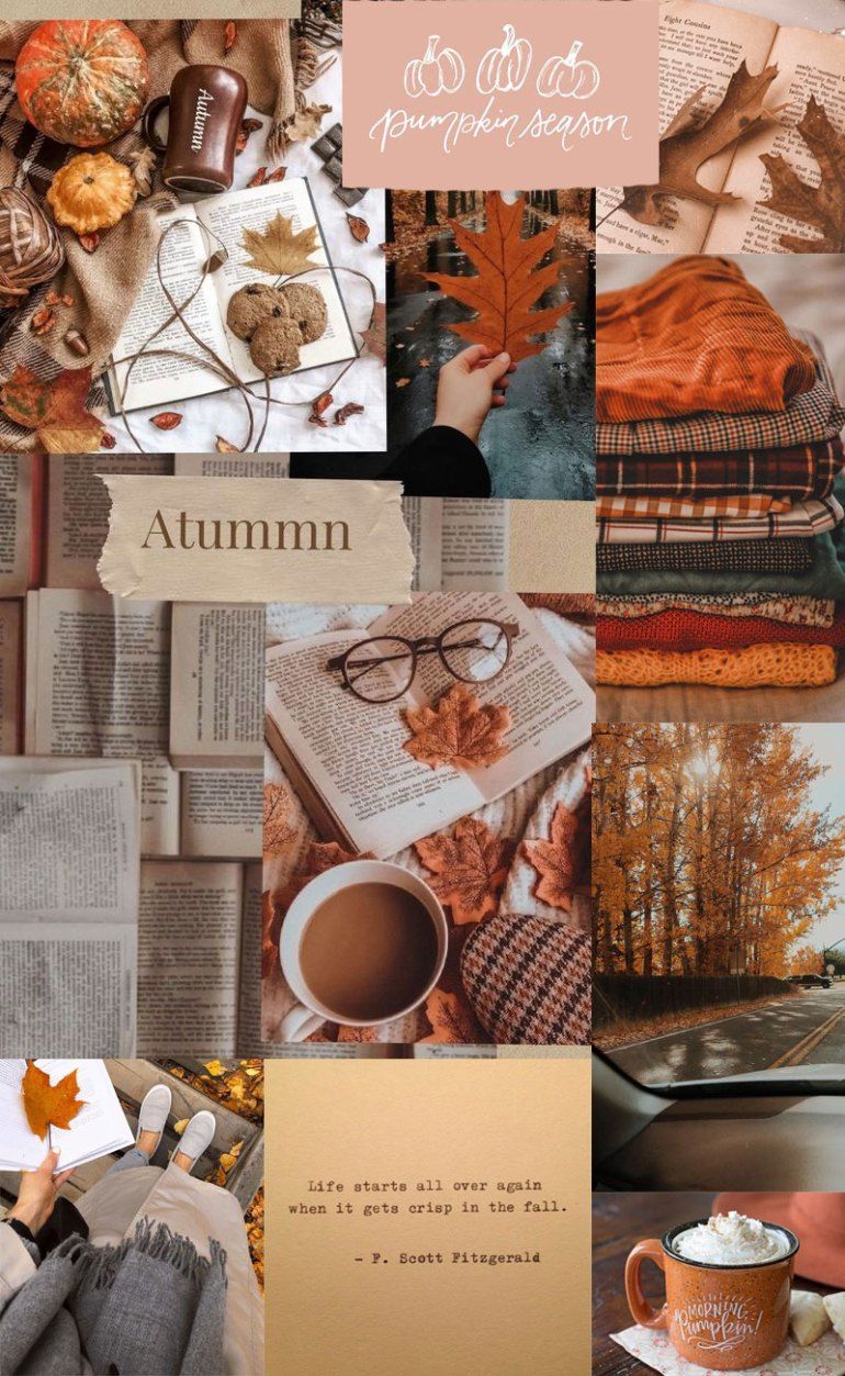 Autumn Collage Wallpaper : Autumn Aesthetic Wallpaper