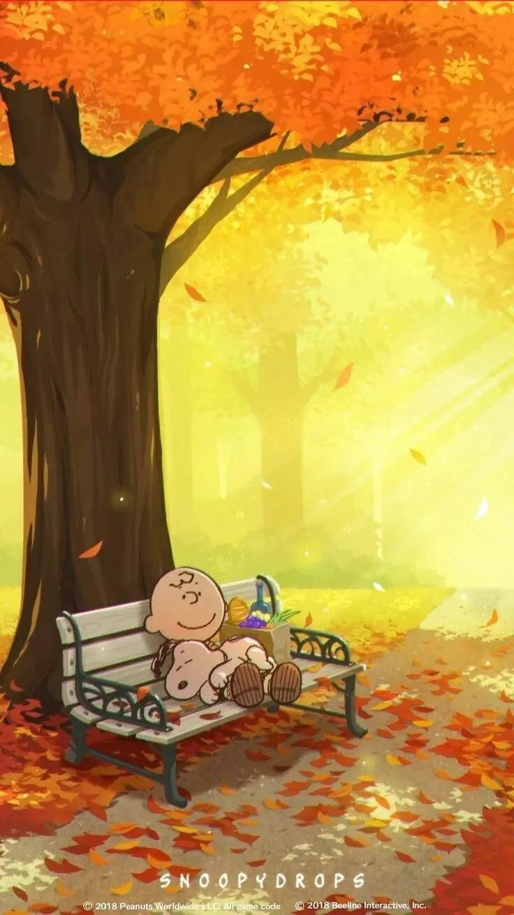 Snoopy Autumn Picture Wallpaper. Fall wallpaper, iPhone wallpaper fall, Cute fall wallpaper