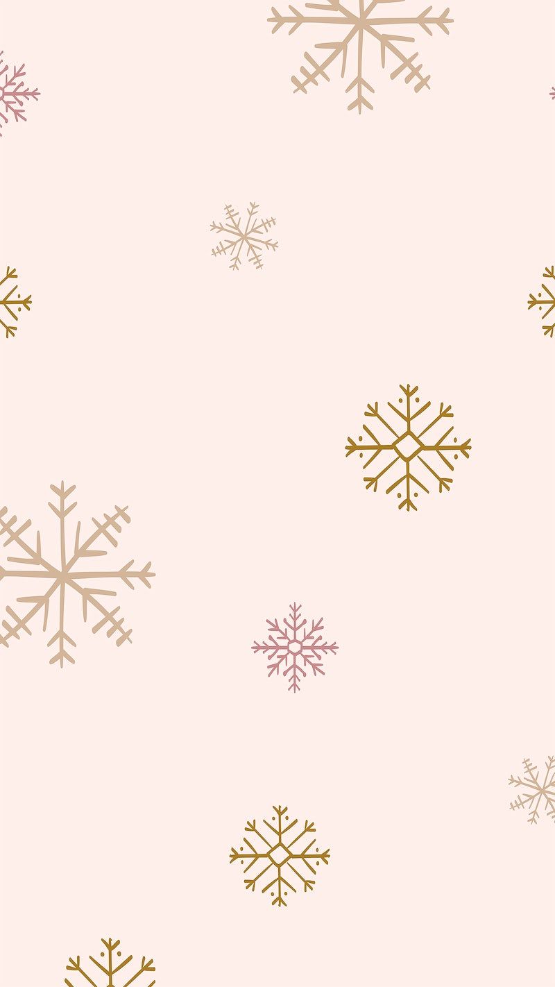Winter snowflake iPhone wallpaper, aesthetic