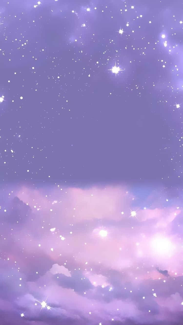 Download Sparkling Kawaii Lavender Pastel Purple Aesthetic Background
