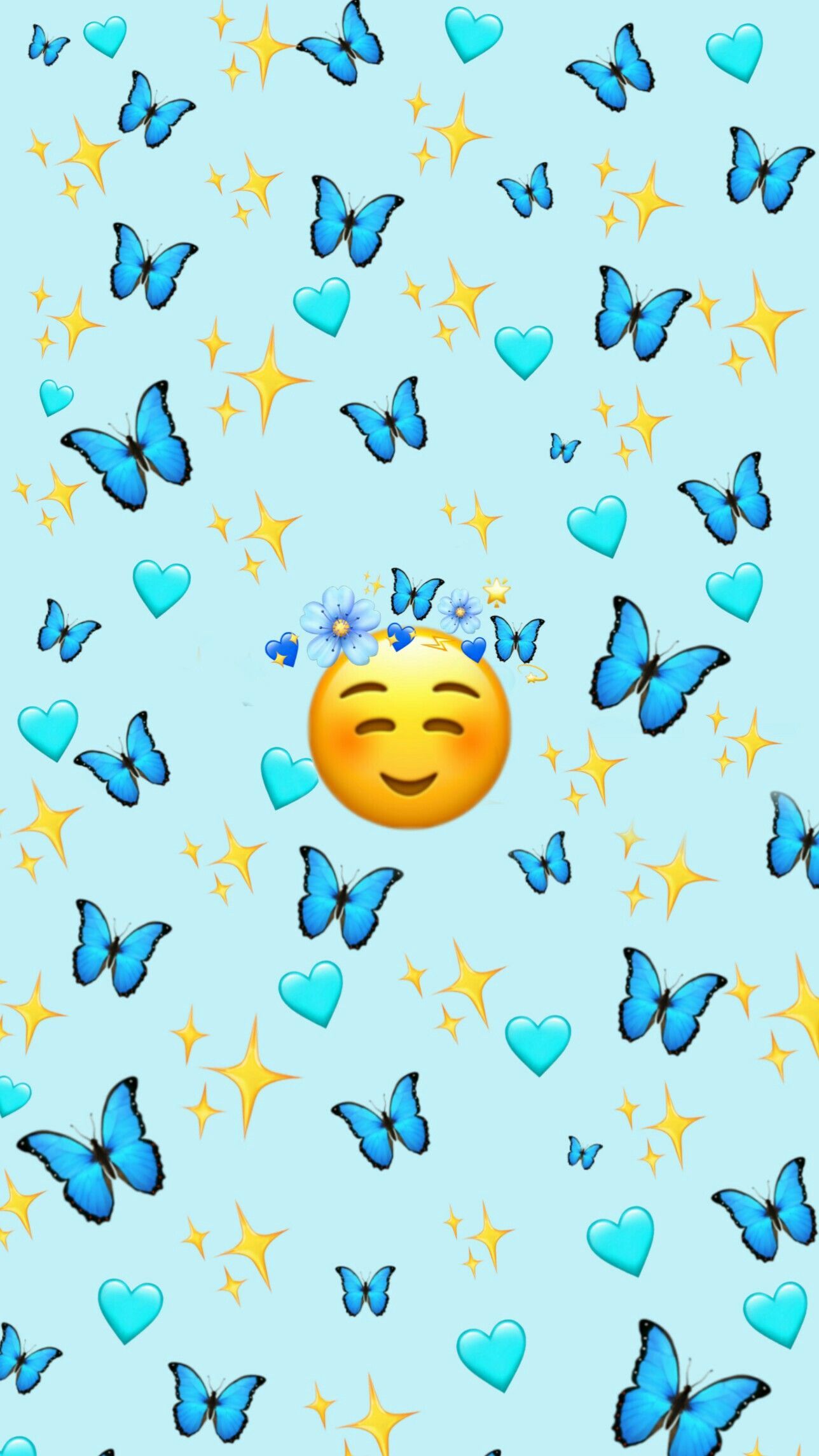 Blue Emoji background. Cute emoji wallpaper, Emoji wallpaper, Emoji wallpaper iphone