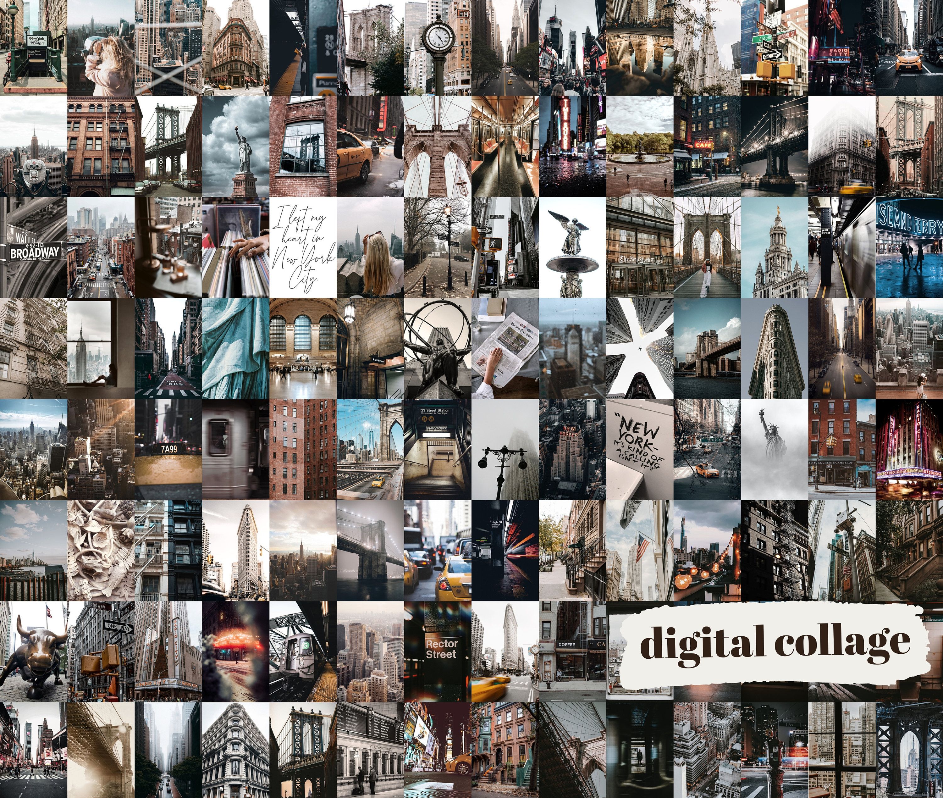 New York 125pc INSTANT DOWNLOAD Digital Collage Kit New