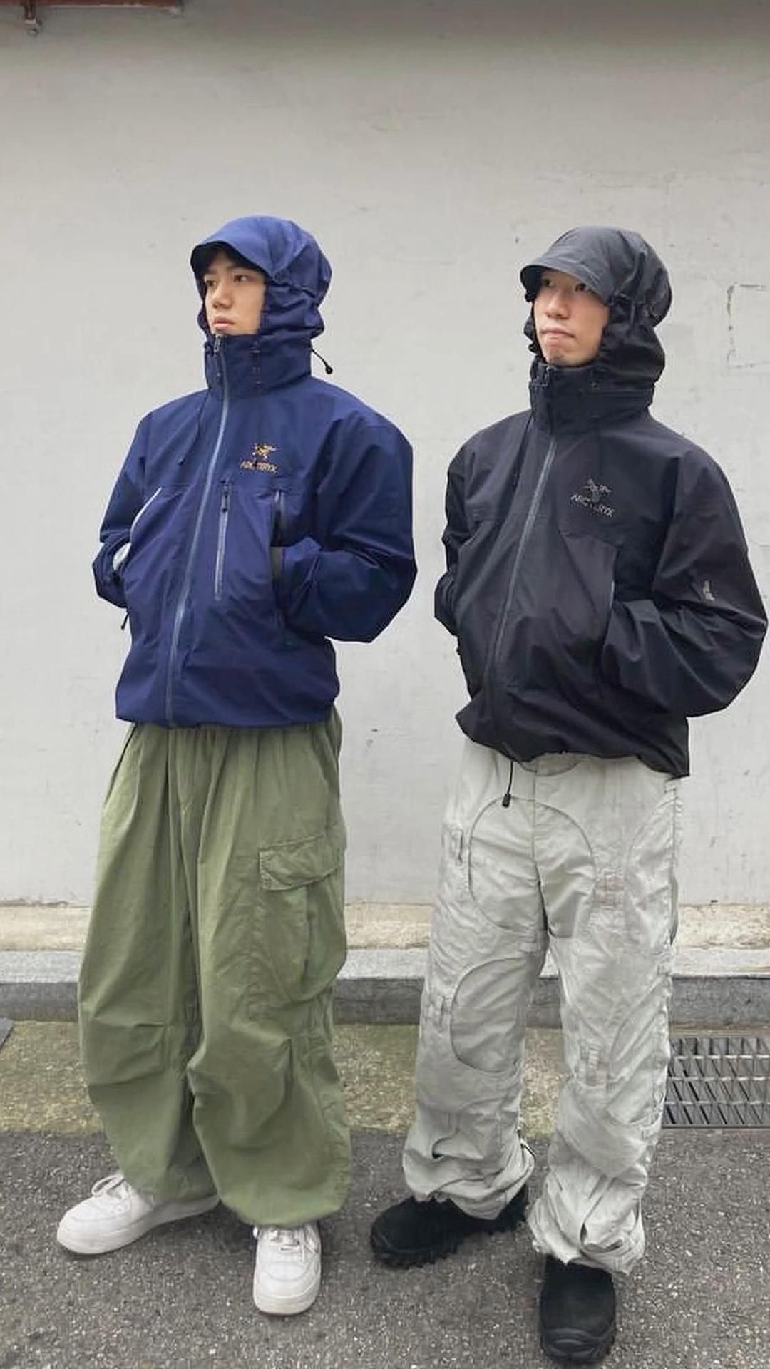 outdoor outfit inspo, Arcteryx, gorpcore, shell jackets. Rainy day outfit men, Streetwear men outfits, Fashion