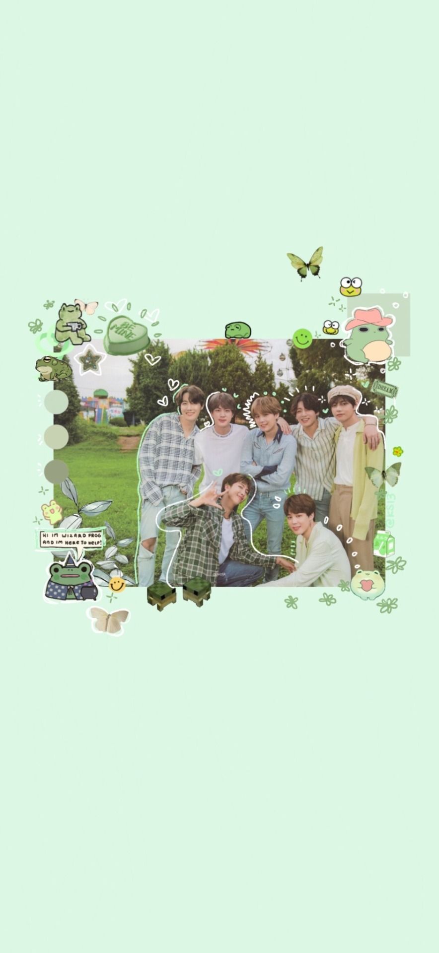 Bts aesthetic wallpaper for phone and desktop - Frog