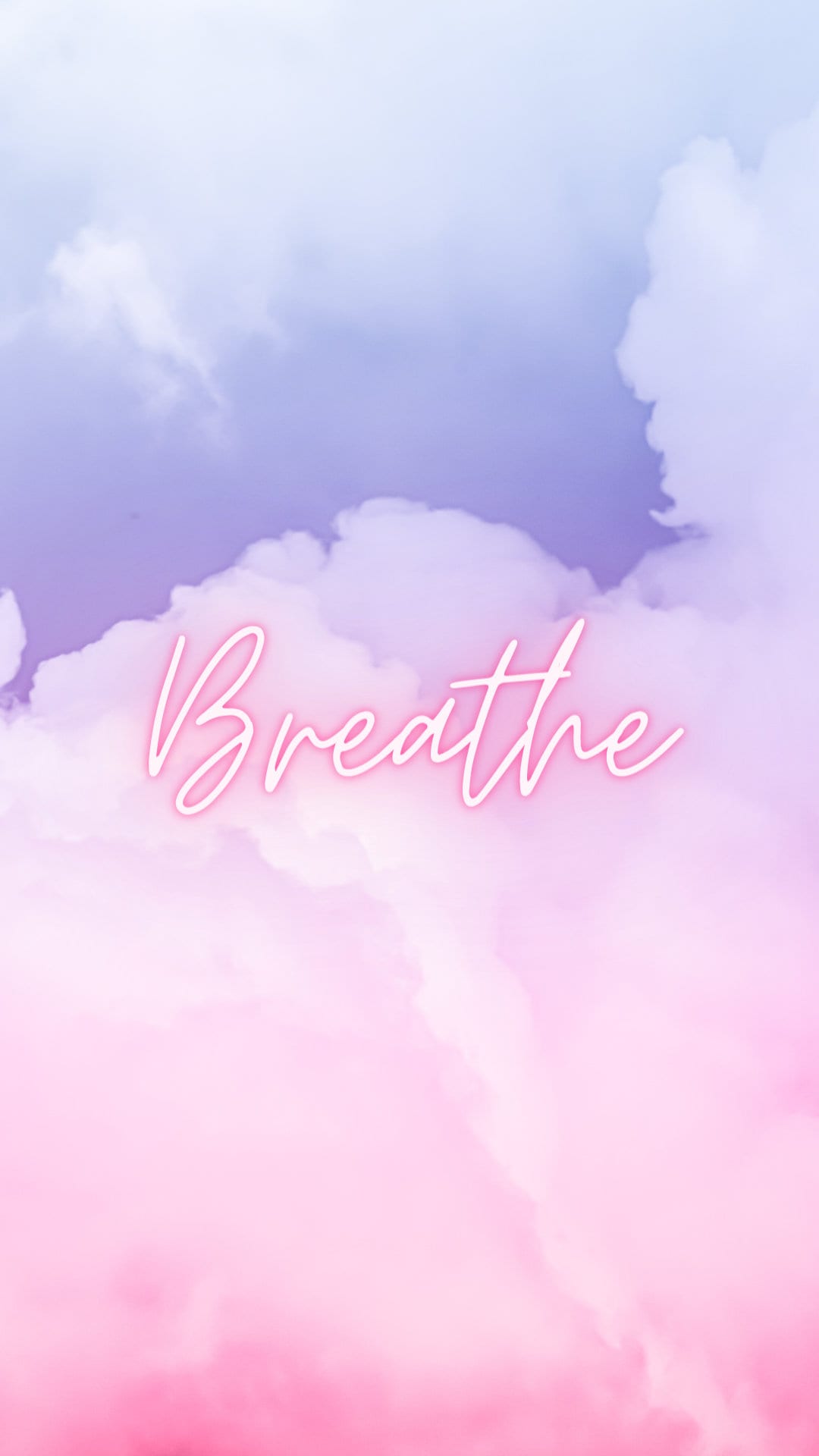 Phone Wallpaper Clouds Breathe Meditation Anxiety