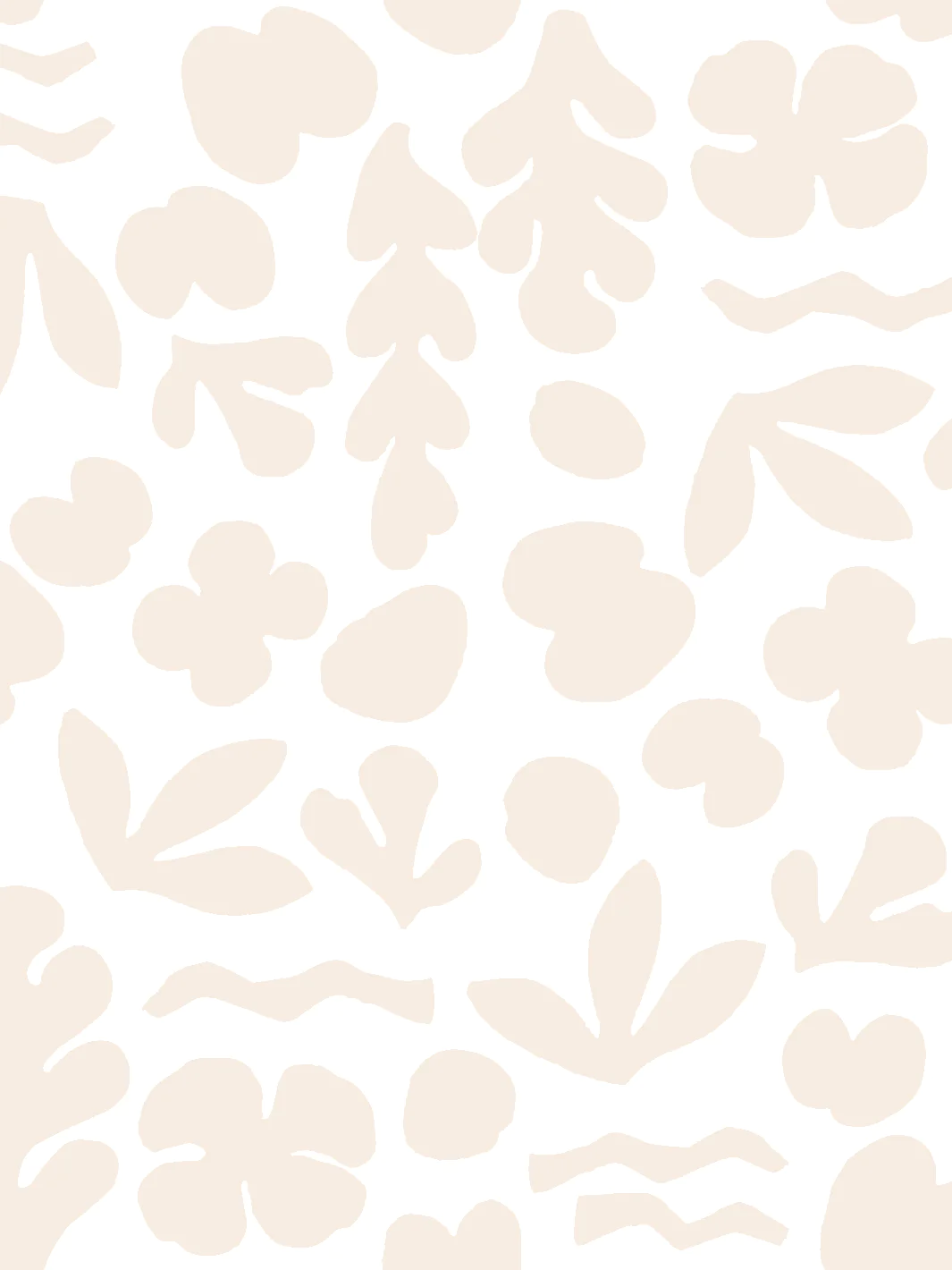 Creamy white wallpaper with a floral design - Abstract