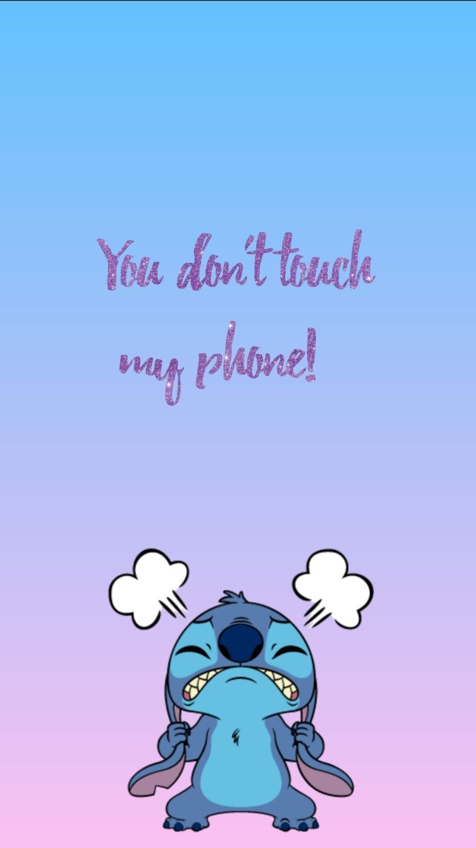 Don\'t Touch My iPad Stitch Wallpaper