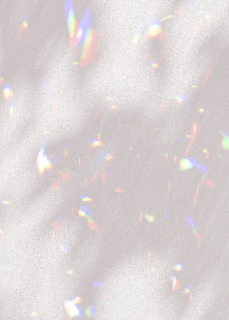 A white background with rainbow light reflections - Holographic, iridescent