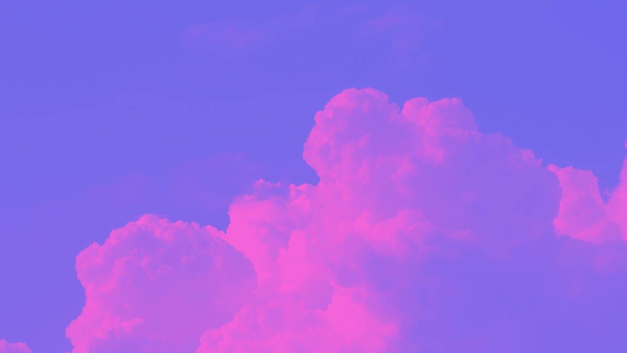 A pink and blue sky with clouds - YouTube, Windows 10