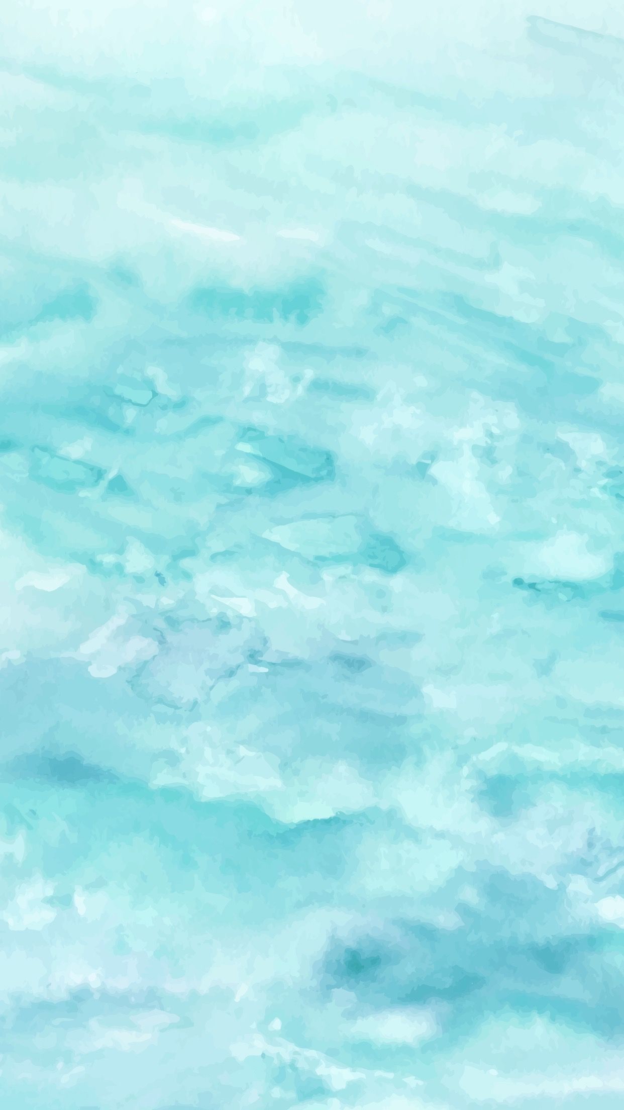 IPhone wallpaper blue watercolor abstract painting - Aqua