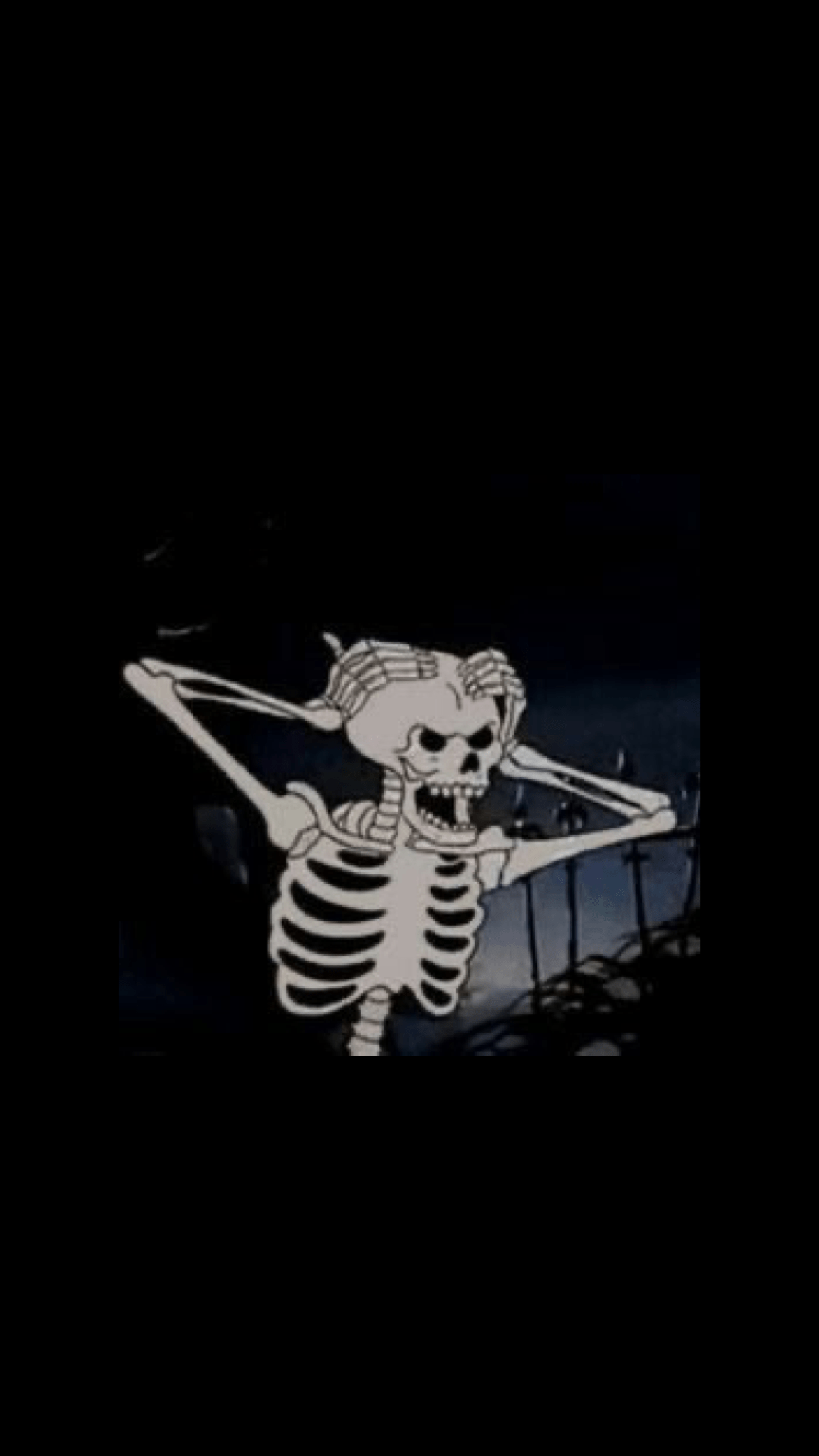 A skeleton is holding up an umbrella - Grunge
