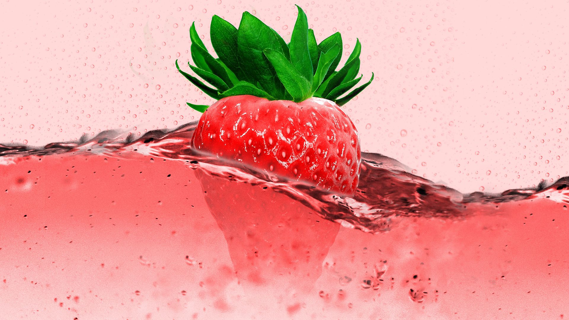 Pink Strawberry Wallpaper For Chromebook