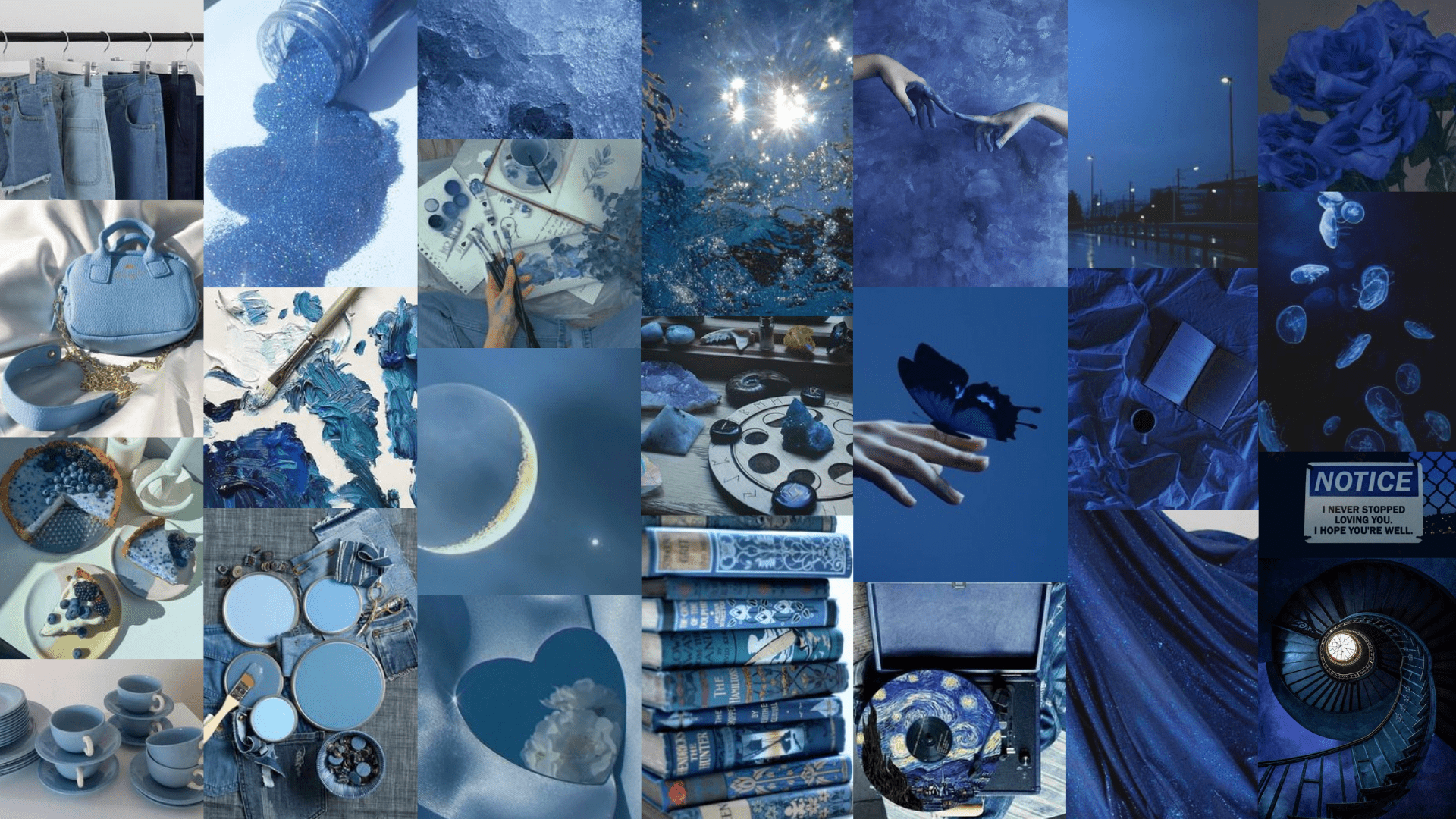 blue ravenclaw aesthetic desktop wallpaper collage HD laptop computer. Aesthetic desktop wallpaper, Ravenclaw aesthetic, Aesthetic wallpaper