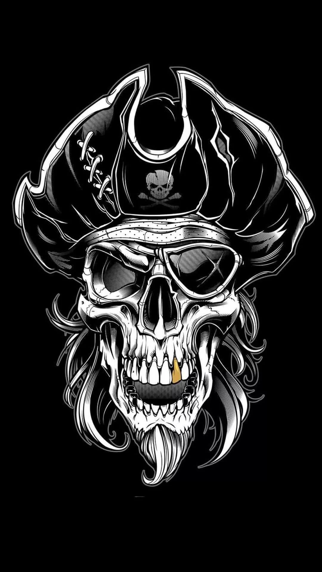 Pirate skull aesthetic Wallpaper Download