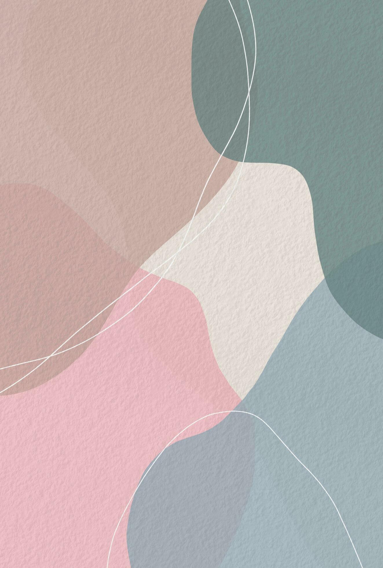 Modern Works Art. Aesthetic Pastel Geometric Textured Blob Background. Cretive Design For Poster, Card, Wallpaper, Banner, Website