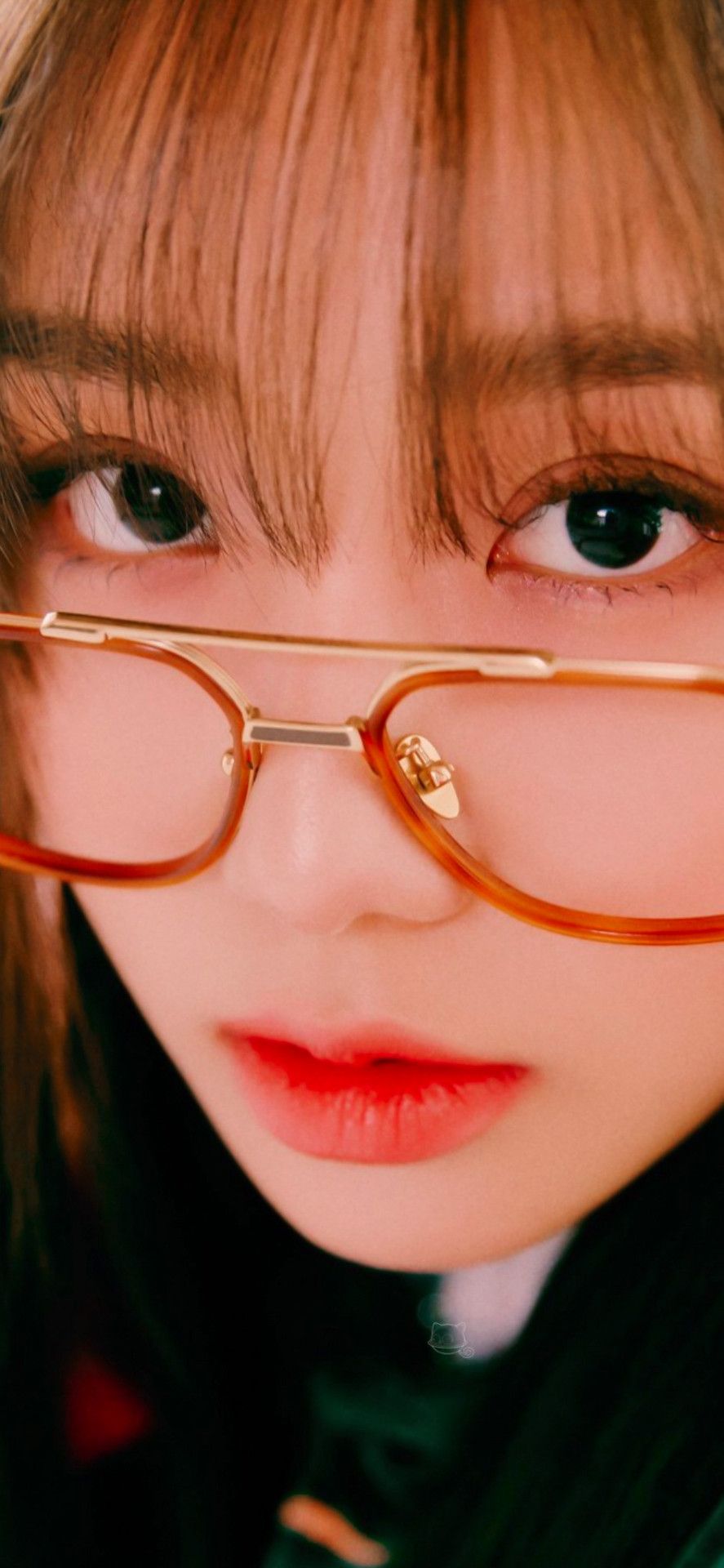 Red Velvet's Wendy in a close up picture wearing glasses - FIFTY FIFTY