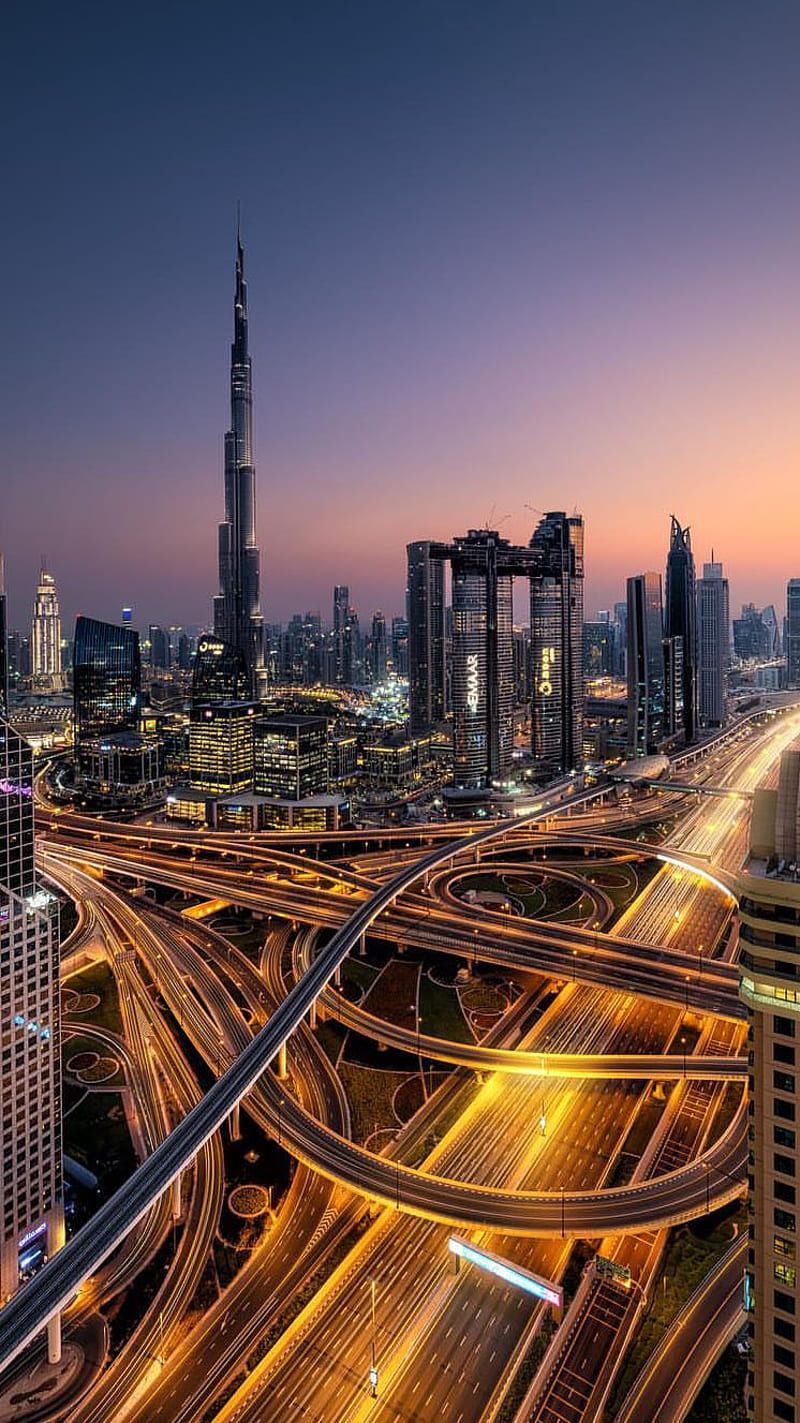 A city with many tall buildings - Dubai