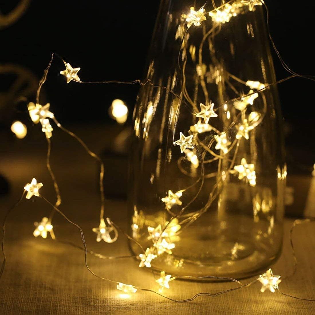 String Fairy Lights for Valentines Party Home Bedroom Decoration (Star Fairy Lights)
