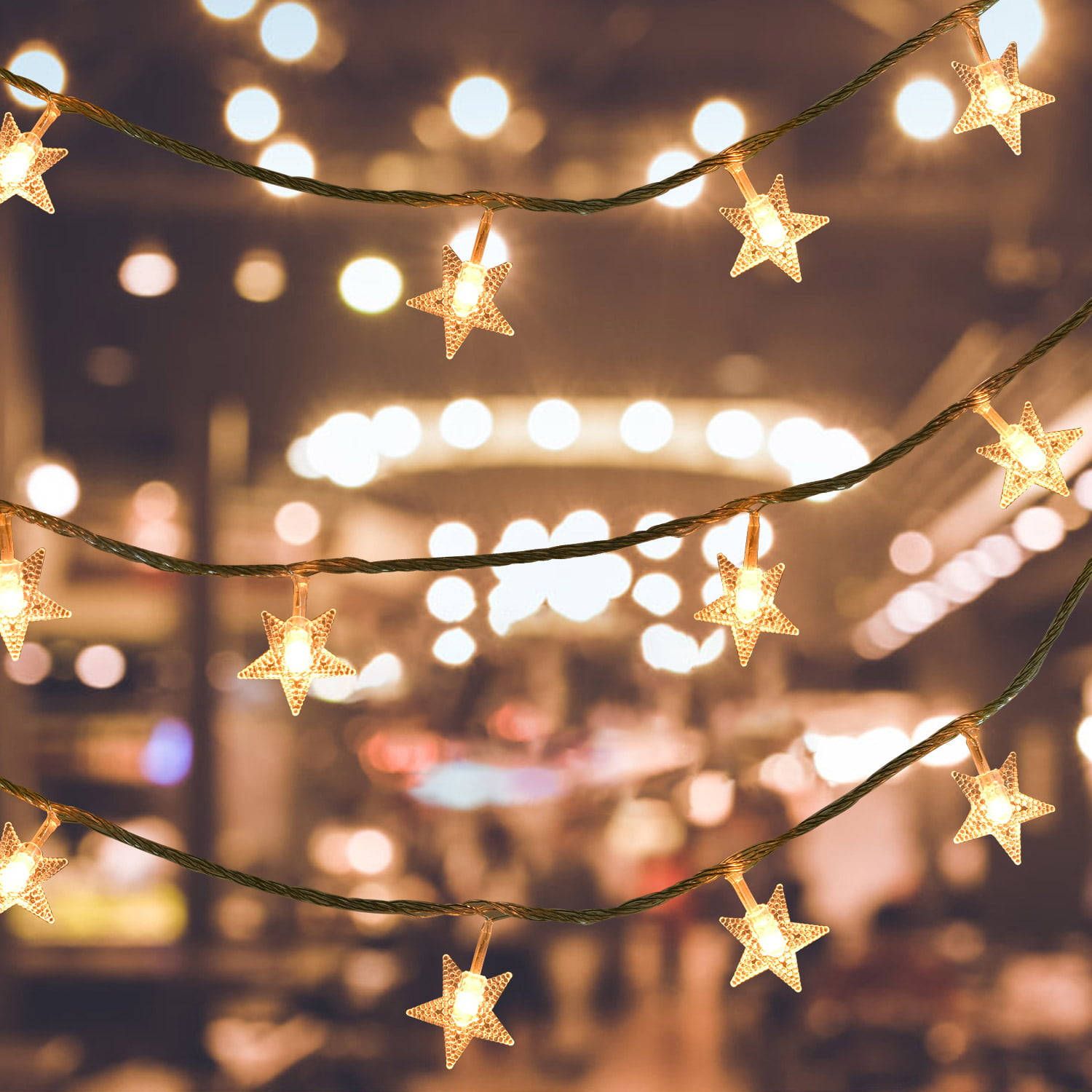Download Enjoy the beauty of fairy lights twinkle away and create a dazzling elegant atmosphere Wallpaper