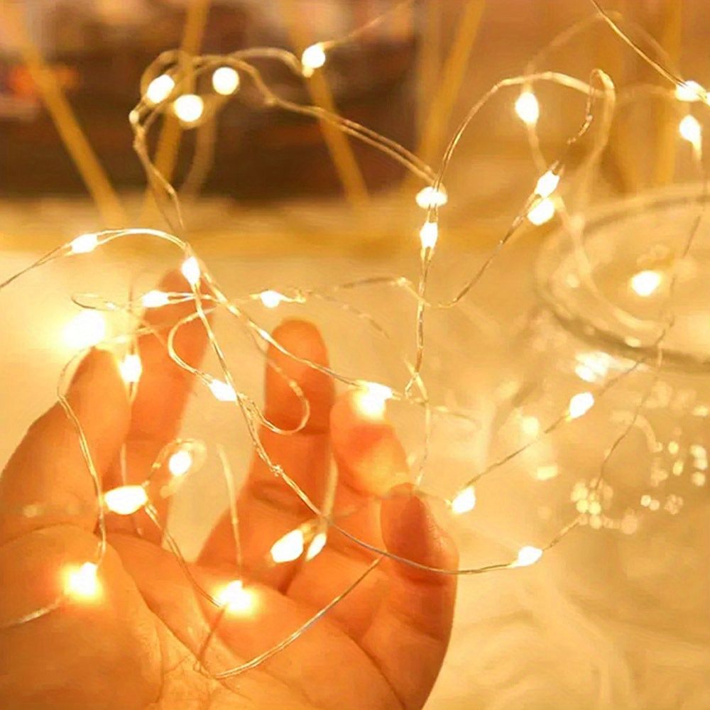 Led Fairy Lights, Copper Wire Led String Lights, Firefly Starry Lights For Diy Wedding Party Bedroom Christmas Thanksgiving Valentine's Day Mother's Day Favor Decoration