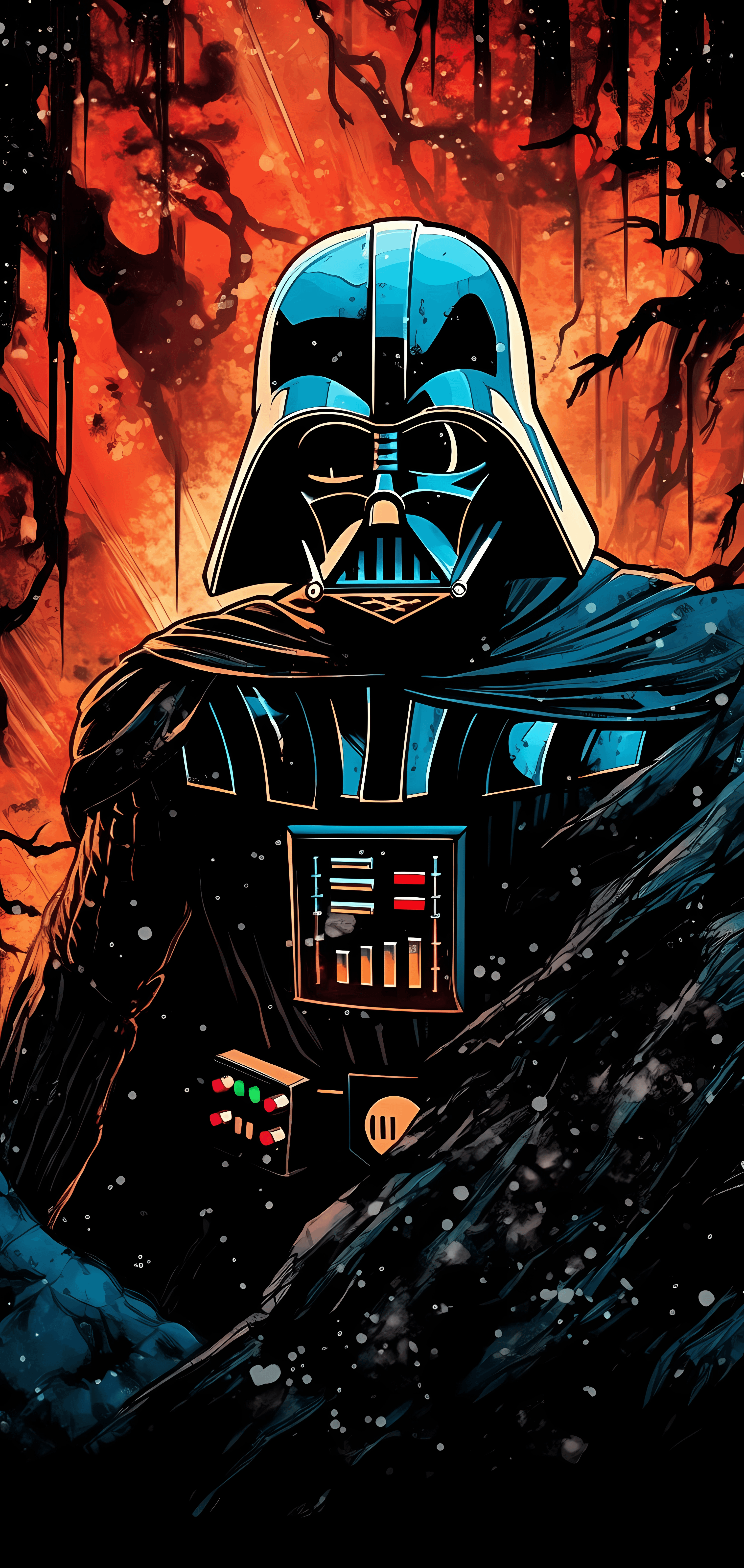 Darth Vader Star Wars iPhone Wallpaper with high-resolution 1080x1920 pixel. You can use this wallpaper for your iPhone 5, 6, 7, 8, X, XS, XR backgrounds, Mobile Screensaver, or iPad Lock Screen - Darth Vader