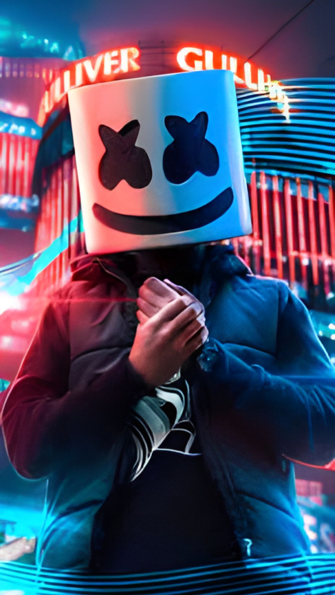 Marshmello in aesthetic pixel art Wallpaper Download