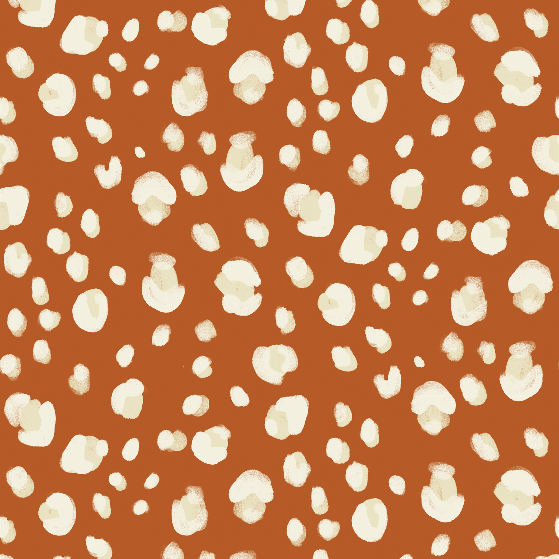 An abstract pattern of white dots on an orange background - Leopard