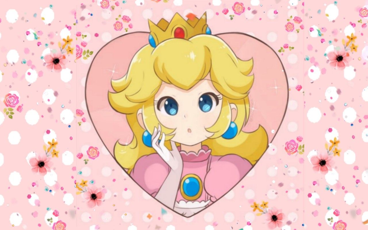 Nintendo Princess Peach pink aesthetic Desktop Wallpaper. Princess peach, Peach wallpaper, Peach mario