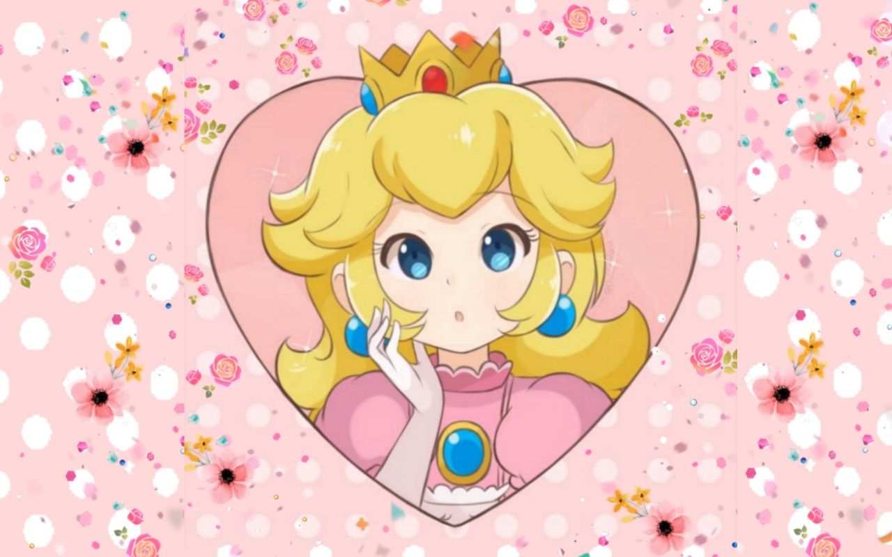 Princess Peach wallpaper with a pink background - Princess Peach