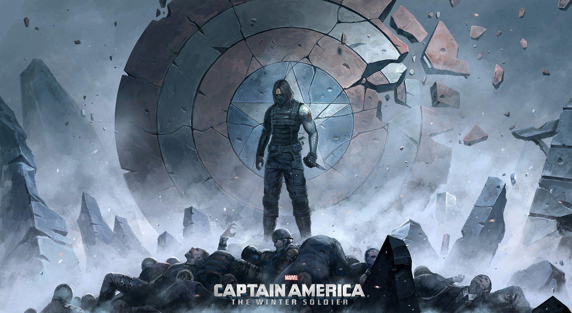 Wallpaper captain america the winter soldier, 2014, art, winter soldier, bucky barnes, the winter soldier, 2014, movies, 1920x1080, movies - Bucky Barnes