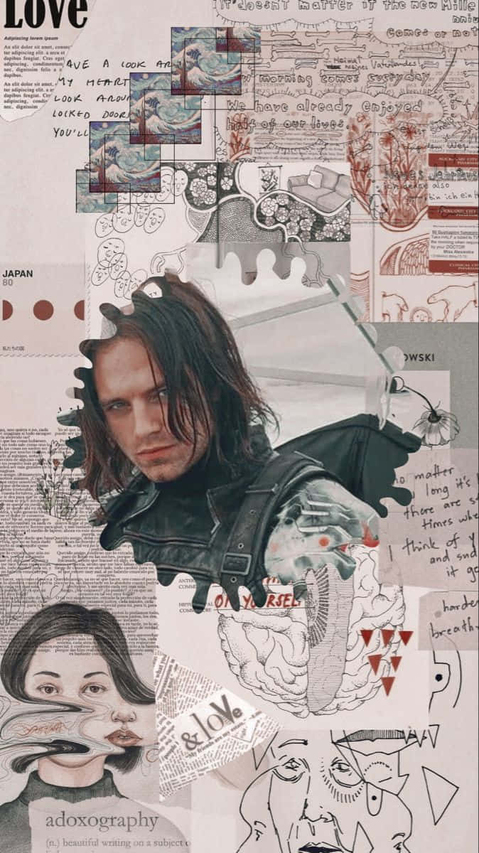 Download Enjoy the Avengers with the new Bucky Barnes iPhone Wallpaper
